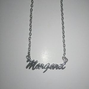 🦋 3/$30 Margaret nameplate silver tone necklace